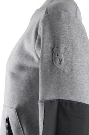 HATO Pull molleton Gris chiné clair taille 00M