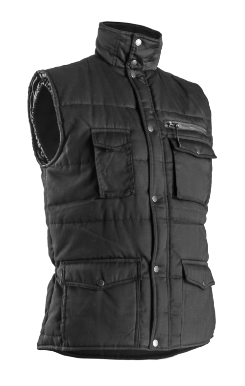 Gilet POLENA noir, coton/polyester, XL