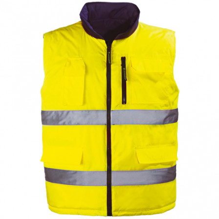 HI WAY gilet réversible jaune/gris, L classe 2
