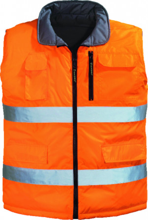 HI WAY Gilet réversible orange/gris, XXXL classe 2