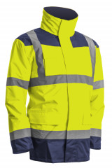 KANATA Parka 4/1 polyes. hi-viz jaune/marine, 6XL