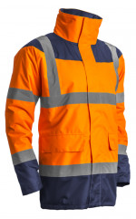 KETA Parka matelassée polyster hi-viz orange/marine, L
