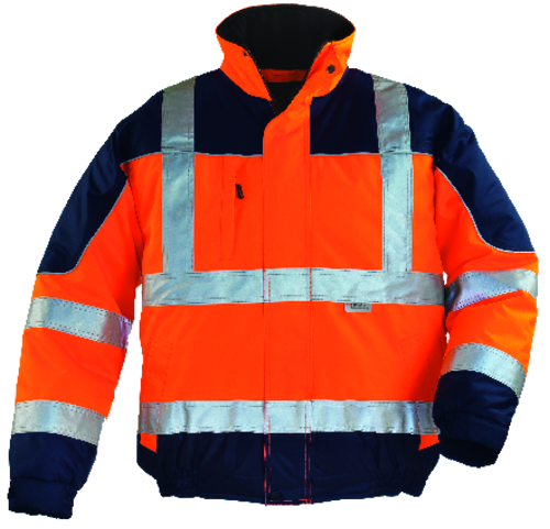 AIRPORT Blouson hiviz Orange/Marine, 3M, M classe 2