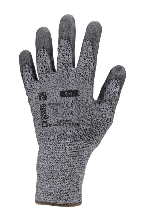 Gants EUROCUT 1CRAG CUT C. gris J13 end. PU gris T10