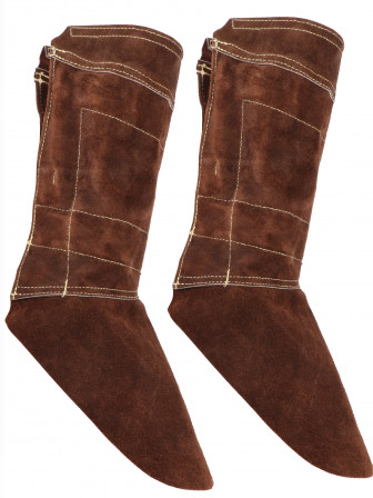 GUETRE CUIR MARRON