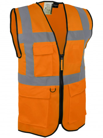 GILET HV ORANGE MULTIPOCHE, L
