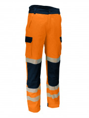 PANTALON HV ORANG/MARINE, 2XL