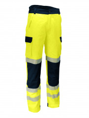 PANTALON HV JAUNE/MARINE, 2XL