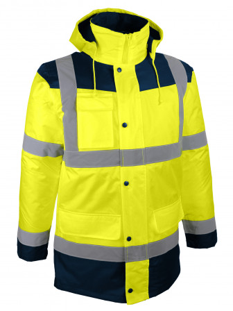 PARKA HV JAUNE 4 EN 1,XL
