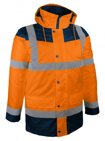 PARKA HV ORANGE & BLEU T.M