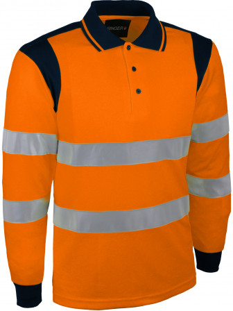 POLO HV ORANGE MANCHE LONG L