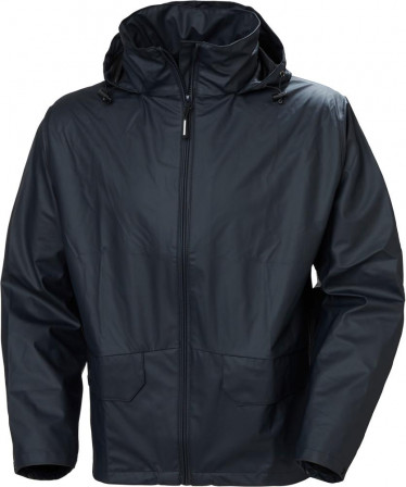 Veste imperméable en PUélastique taille L bleumarine