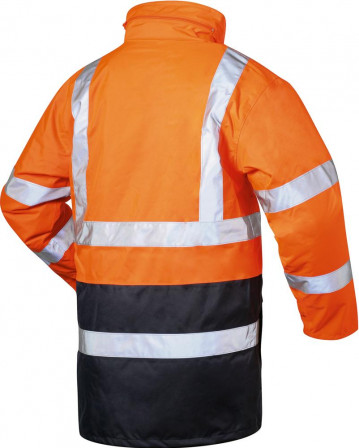 Parka haute visibilité taille L orange/bleue
