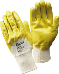 Gants Mechanic,nitrile, jaune,T10FORTIS