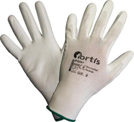 Gants Fitter polyuréthane/nylon taille 7 blanc