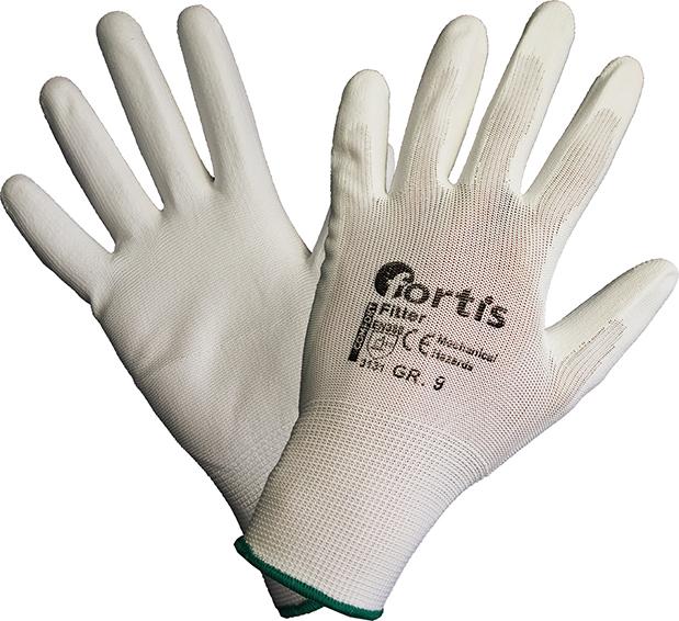 Gants Fitter polyuréthane/nylon taille 7 blanc