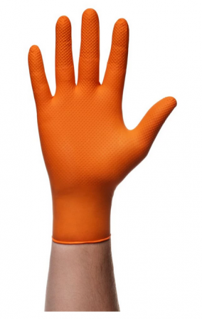 GANT NITRILE NON POUDRE ORANGE GOGRIP TAILLE S