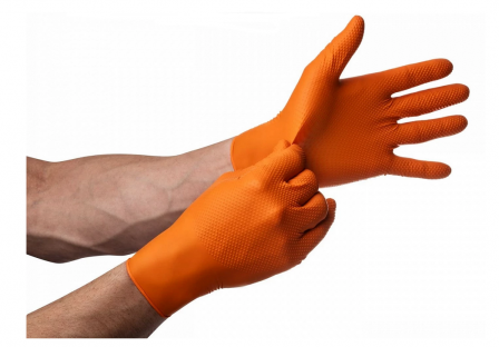 GANT NITRILE NON POUDRE ORANGE GOGRIP TAILLE L