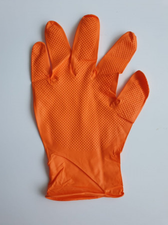 GANT NITRILE NON POUDRE ORANGE IDEALL GRIP+, TAILLE L