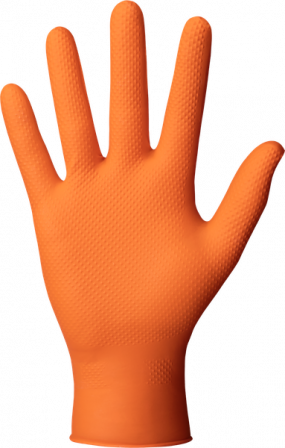 GANT NITRILE NON POUDRE ORANGE POWERGRIP TAILLE XL