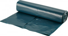 Sac poubelle 120L bleu en v. 68 µm rouleau de 15
