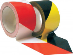 Ruban de signalisation PVC autoadhésif 60mmx66m jaune/noir
