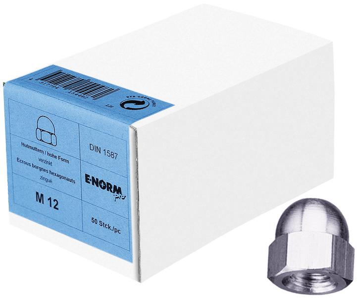 Écrou borgne 6 pans DIN1587 M 4 6 zn HP E-
