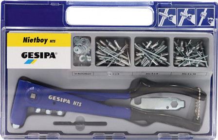 Jeu de rivets aveugles Nietboy avec pince à riveter à main NTS 136 pièces 