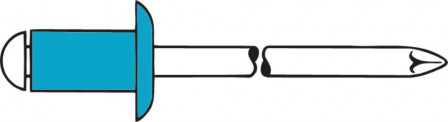 Rivet aveugle inox A2/inox tête goutte de suif 4x8mm 