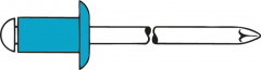 Rivet aveugle inox A2/inox tête goutte de suif 3x10mm 