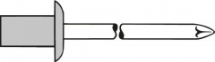 Rivet aveugle CAP alu/acier tête goutte de suif 3,2x8mm 