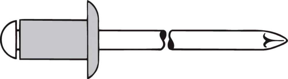 Rivet aveugle alu/inox tête goutte de suif 4x10mm 