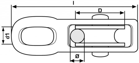Roulette fixe simplepour câbleØ b.10,0mm galZn