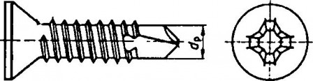 Vis autoperc. DIN 7504-O(anc.P) 3,9x 38 zn 