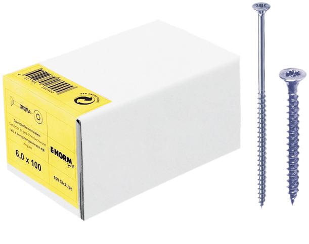 Vis pour panneau aggloméré tête fraisée zn bleu VG ISR 4,0x 20 HP
