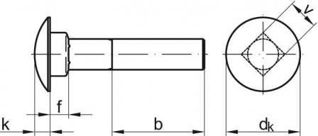 Boulon tête bomb.DIN 603M 5x 50 Éc zn HP 