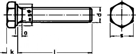 Vis tête hexa. inox DIN 933 M16x 70 A2 
