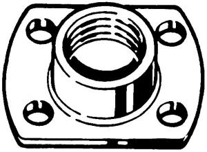 ECROU A SOUDER PAR POINT AC-ZN M6x7,7  