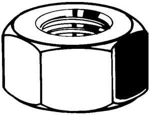 ECROU H GAUCHE AC-ZN CL.8 M16  ISO4032
