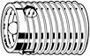 DOUILLE FILETEE AUTOTARAUDEUSE 308 AC  M4x8 