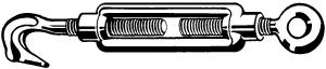 TENDEUR CROCHET ET OEIL AC ZN-GALVA M12  DINeq1480