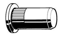 écrous noyés avec tête cylindrique fut moleté