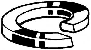 RONDELLE PLATE SS CHANFREIN 3XD1 AC-B M6  DIN9021