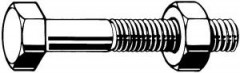 VIS TH FP + ECR H AC-ZN  CL.4.6 M12x70  DIN601/555(1987)