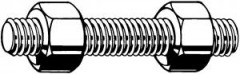 GOUJON FILETE + ECR. AC-I 8UN 1.1/8x170 (6.3/4) Gr.b8 - gr.8 (astm a193 - A194) 