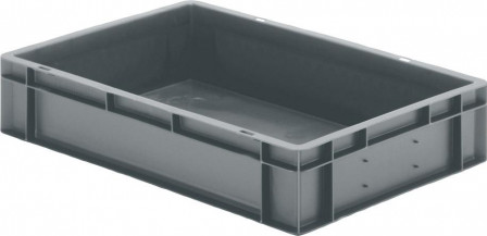 Bac de transport à empiler 600x400x120 mm gris