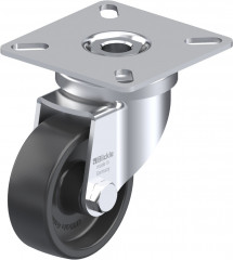 Roulette d’appareil pivotante polyamide avec platine à visser