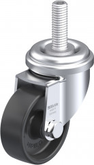 Roulette d’appareil pivotante polyamide avec trou central et tige filetée