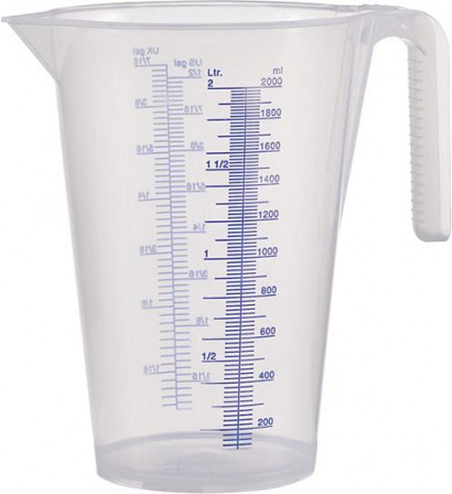 Godet mesureur polypropylène capacité nominale 2l transparent 