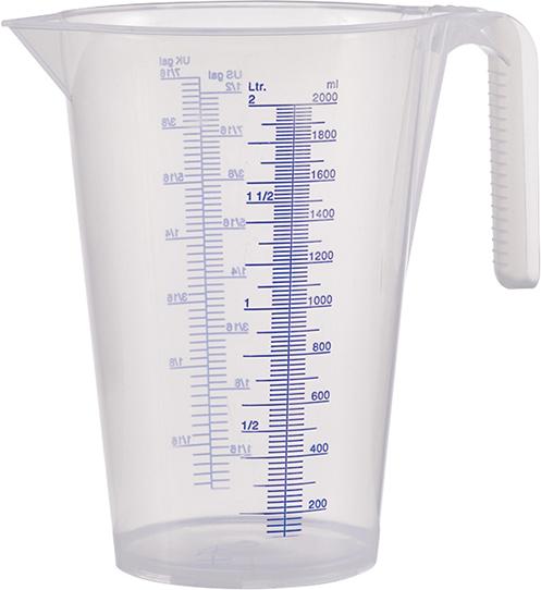 Godet mesureur polypropylène capacité nominale 2l transparent 